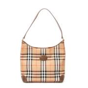 Pre-owned Canvas shoulder-bags Burberry Vintage , Beige , Dames