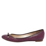 Pre-owned Leather flats Dior Vintage , Purple , Dames