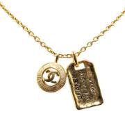 Pre-owned Metal necklaces Chanel Vintage , Yellow , Dames