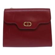 Pre-owned Leather dior-bags Dior Vintage , Red , Dames