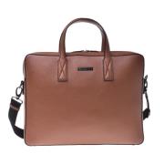 Professional bag in tumbled leather Baldinini , Brown , Heren