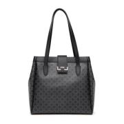 Zwarte Shopper Monogram Tas Nerogiardini , Black , Dames