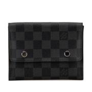 Pre-owned Canvas wallets Louis Vuitton Vintage , Black , Dames