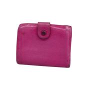 Pre-owned Leather wallets Chanel Vintage , Pink , Dames