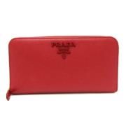 Pre-owned Leather wallets Prada Vintage , Red , Dames