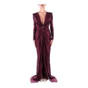 Red Carpet Jurken met Front Logo Elisabetta Franchi , Red , Dames