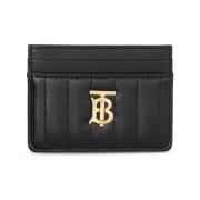 Zwarte portemonnee met TB-monogram Burberry , Black , Dames