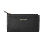 Zwarte Portemonnee met Hertenprint Emporio Armani , Black , Dames