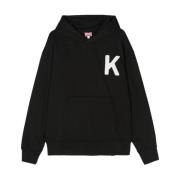 Geborduurde Oversized Hoodie Kenzo , Black , Heren