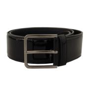 Elegante zwarte leren riem Dolce & Gabbana , Black , Unisex