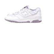 Witte Leren Sneakers Met Geperforeerde Details New Balance , White , D...