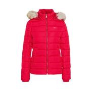 Gewatteerde Jas met Capuchon Tommy Jeans , Red , Dames