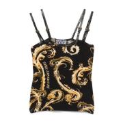 Zwarte Sweatshirt Damesmode Aw24 Versace Jeans Couture , Multicolor , ...