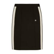 Zwarte Monogram Rok met Streep Palm Angels , Black , Dames