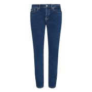 Slim Fit Denim Jeans met Logo Tommy Hilfiger , Blue , Heren