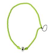 Groene Parelketting met Logo Bedel Dolce & Gabbana , Green , Heren