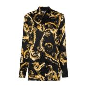 Zwarte shirts voor vrouwen Aw24 Versace Jeans Couture , Multicolor , D...