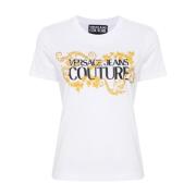 Witte T-shirts & Polo's voor vrouwen Versace Jeans Couture , White , D...