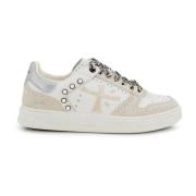 Witte platte schoenen met inzetontwerp Premiata , Multicolor , Dames