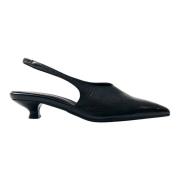 Eros Zwarte Leren Pumps Alohas , Black , Dames