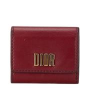 Pre-owned Leather wallets Dior Vintage , Red , Dames