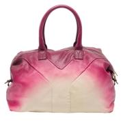 Pre-owned Leather handbags Yves Saint Laurent Vintage , Pink , Dames