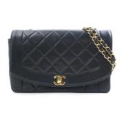 Pre-owned Leather chanel-bags Chanel Vintage , Black , Dames