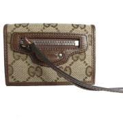 Pre-owned Canvas wallets Gucci Vintage , Beige , Dames