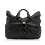 Pre-owned Leather handbags Salvatore Ferragamo Pre-owned , Black , Dam...