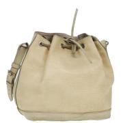 Pre-owned Leather shoulder-bags Louis Vuitton Vintage , White , Dames