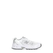 Witte Tech Stof Sneakers Ronde Neus New Balance , White , Heren