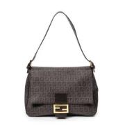 Pre-owned Coated canvas shoulder-bags Fendi Vintage , Brown , Dames