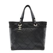 Pre-owned Leather chanel-bags Chanel Vintage , Black , Dames