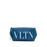 Pre-owned Leather shoulder-bags Valentino Vintage , Blue , Dames