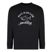 Reflecterende crew-neck sweatshirt met geribbelde randen Paul & Shark ...