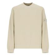 Beige Katoenen Sweatshirt met Ronde Hals Stone Island , Beige , Heren