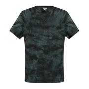 T-shirt met Tie dye effect Alexander McQueen , Blue , Heren