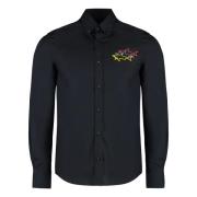 Logo Print Katoenen Shirt Paul & Shark , Black , Heren