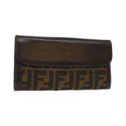 Pre-owned Canvas wallets Fendi Vintage , Black , Dames