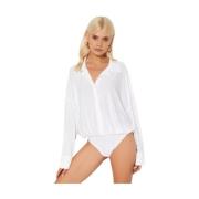 Klassieke Witte Body Blouse Norma Kamali , White , Dames