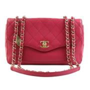 Pre-owned Leather chanel-bags Chanel Vintage , Pink , Dames