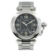 Pre-owned Stainless Steel watches Cartier Vintage , Black , Heren