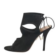 Pre-owned Suede sandals Aquazzura Pre-owned , Black , Dames