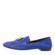 Pre-owned Suede flats Giuseppe Zanotti Pre-owned , Blue , Heren