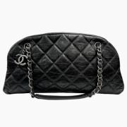 Pre-owned Leather chanel-bags Chanel Vintage , Gray , Dames