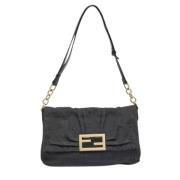 Pre-owned Leather fendi-bags Fendi Vintage , Black , Dames