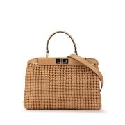 Pre-owned Leather fendi-bags Fendi Vintage , Beige , Dames