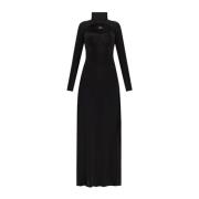 Zwarte Jurk voor Vrouwen Versace Jeans Couture , Black , Dames