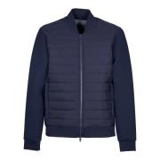 Blauwe Nylon Bomberjack Aw24 Fay , Blue , Heren