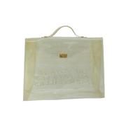 Pre-owned Fabric handbags Hermès Vintage , White , Dames